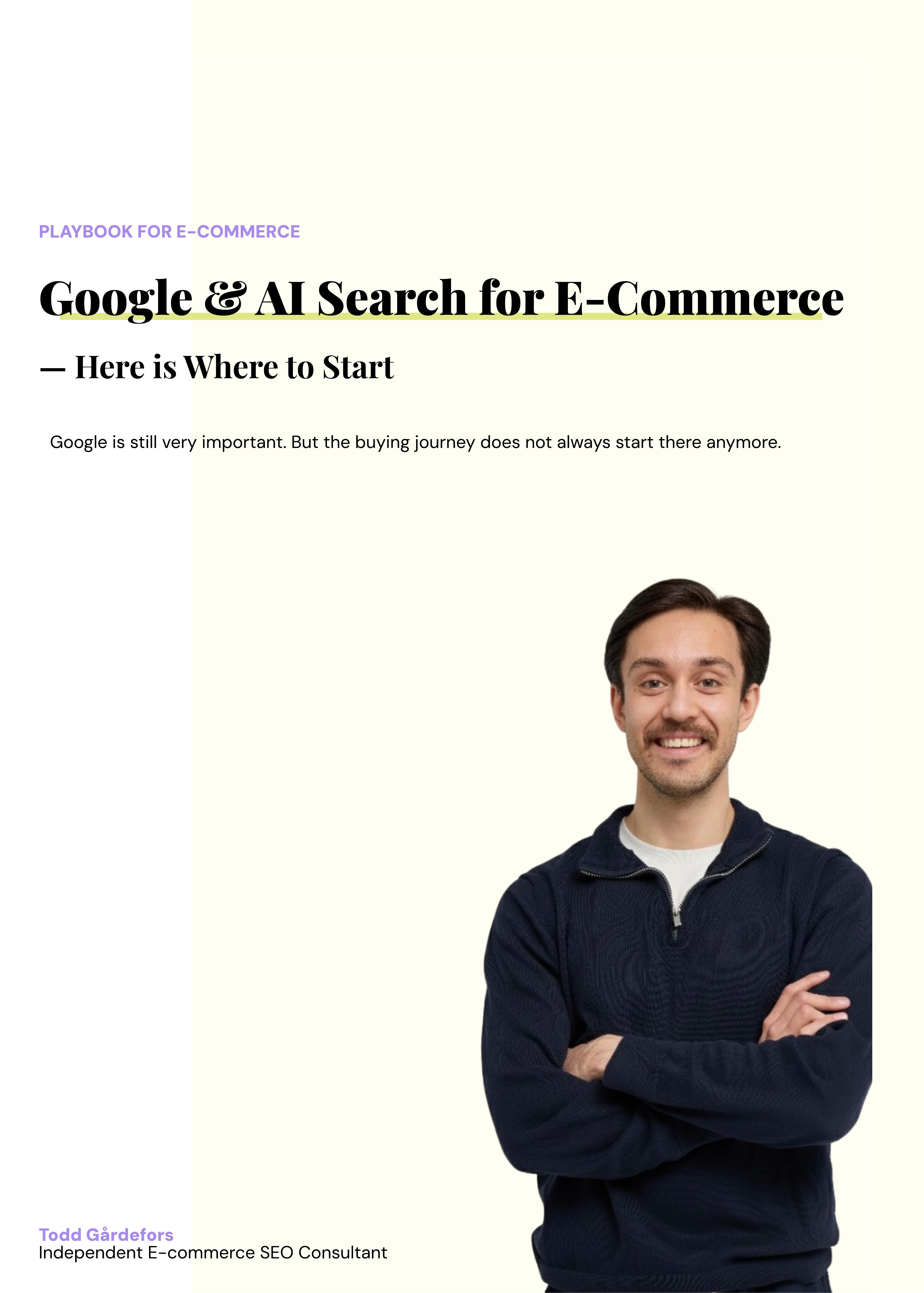 Google & AI Search for E-commerce playbook cover